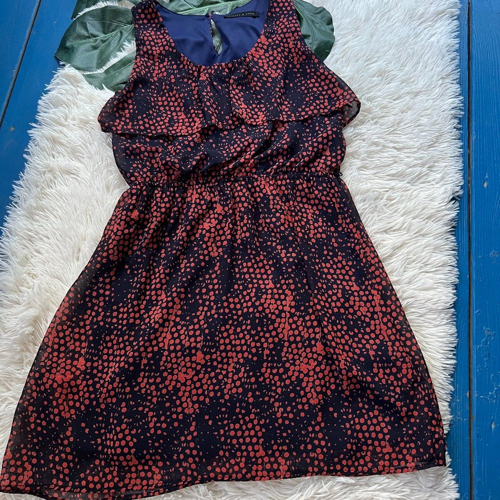 Peaches & Cream Ruffle Front Dress